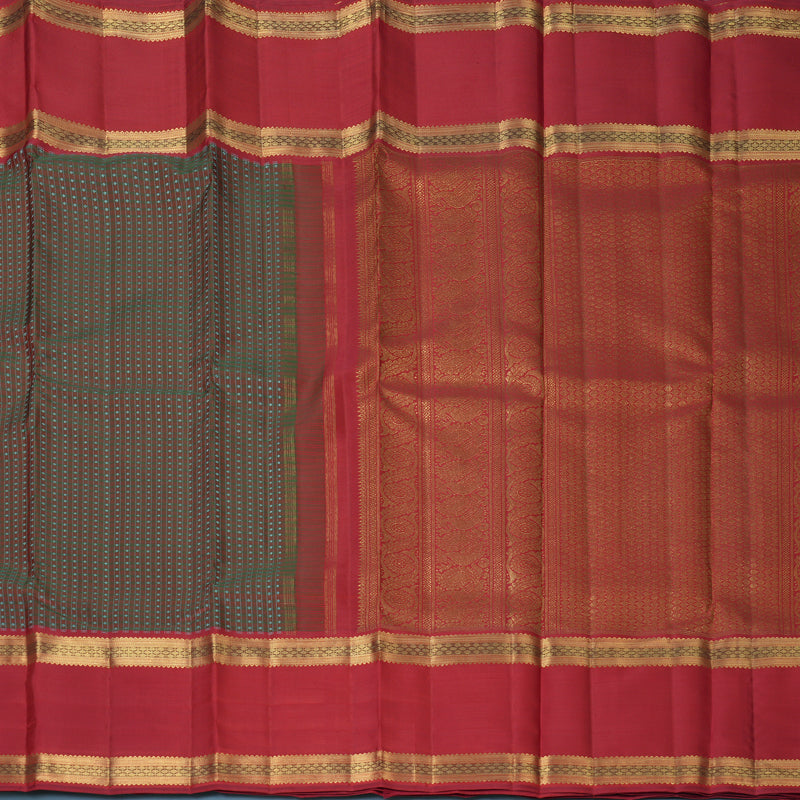 Hayagrivas Handloom Manthalir Kanjivaram Silk Saree with Red Border SSBFL408J1-1-BF408-SBS