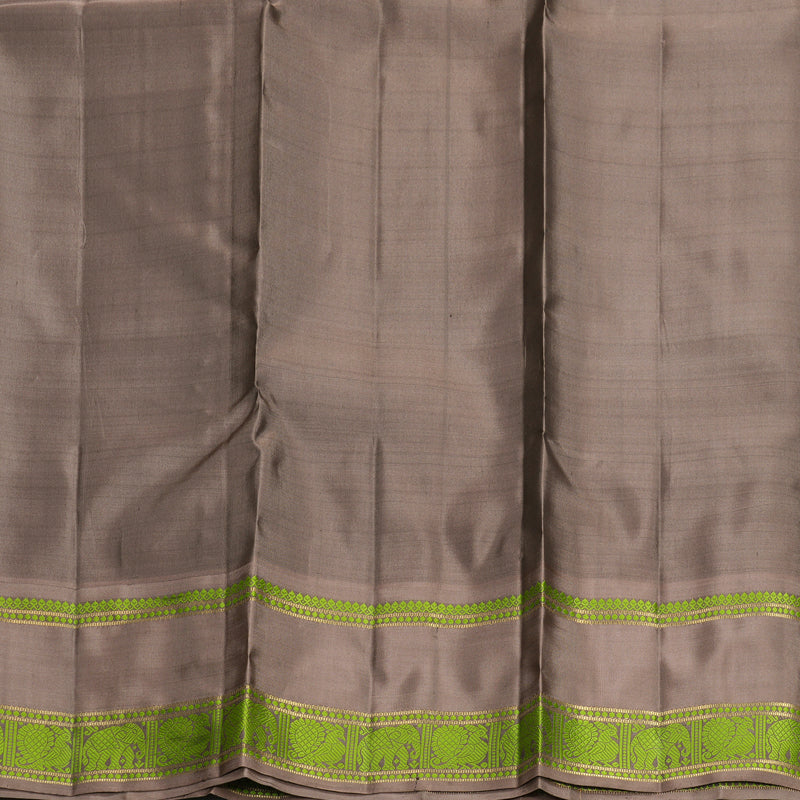 Hayagrivas Handloom Lavender Kanjivaram Silk Saree with Light Brown Border SSBFL409J1-1-BF409-SBS