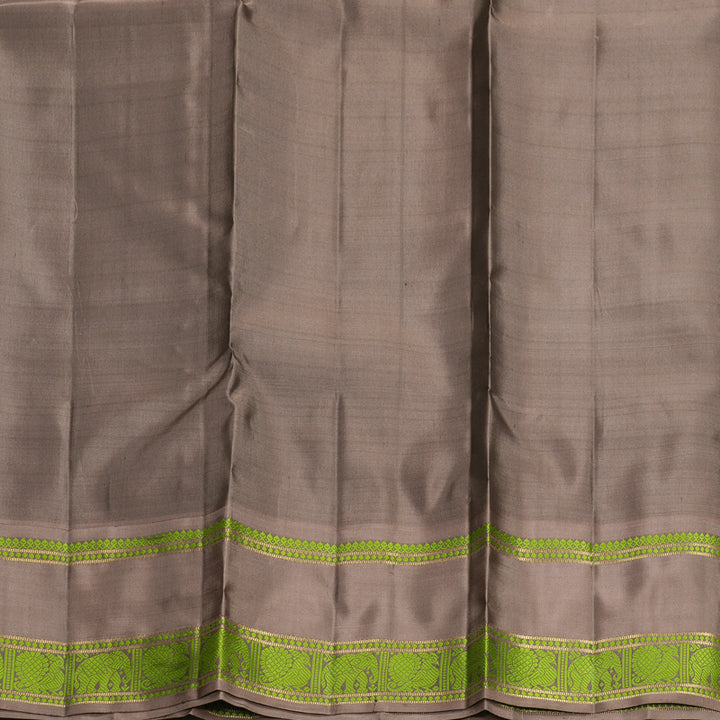 Hayagrivas Handloom Lavender Kanjivaram Silk Saree with Light Brown Border SSBFL409J1-1-BF409-SBS