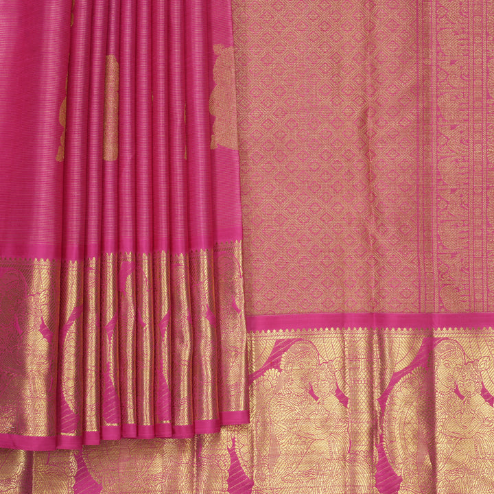Hayagrivas Handloom Rani Pink Kanjivaram Silk Saree SSCBF410J1-1-BF410-SBS