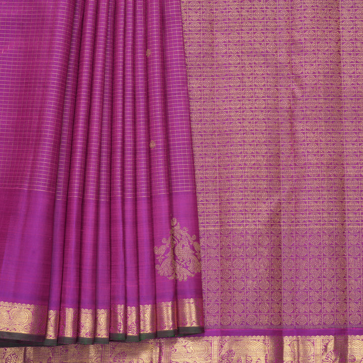 Hayagrivas Handloom Purple Kanjivaram Silk Saree SSBFL411J1-1-BF411-SBS