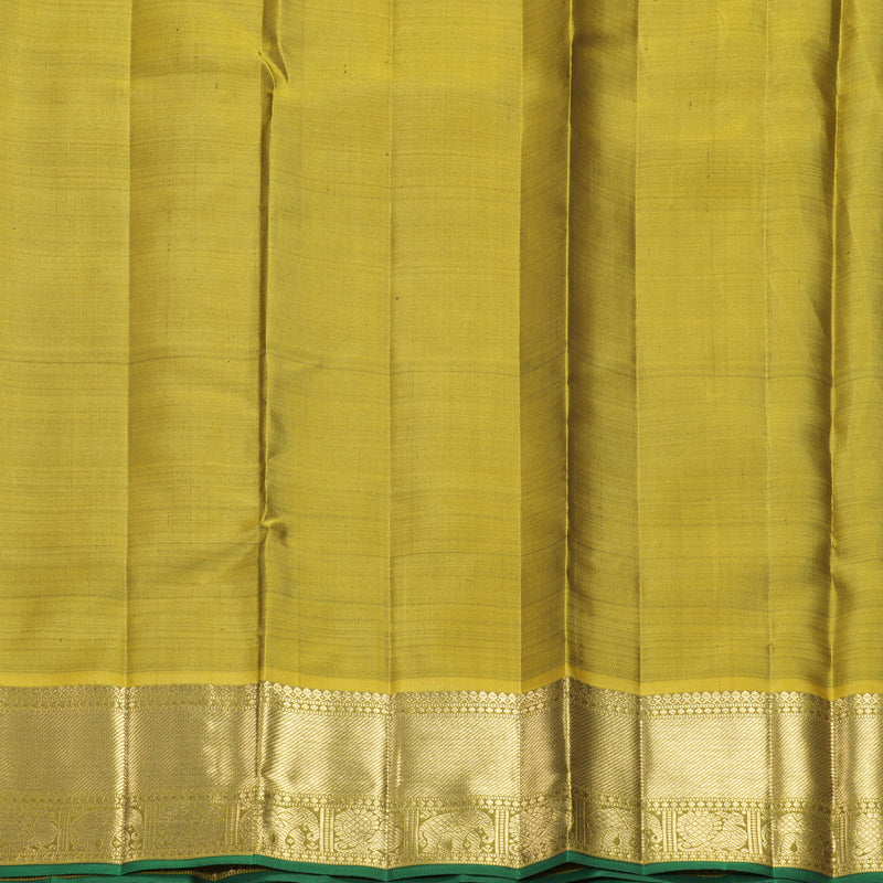 Hayagrivas Handloom Purple Kanjivaram Silk Saree with Olive Green Border SSBFL412J1-1-BF412-SBS