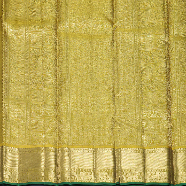 Hayagrivas Handloom Purple Kanjivaram Silk Saree with Olive Green Border SSBFL412J1-1-BF412-SBS