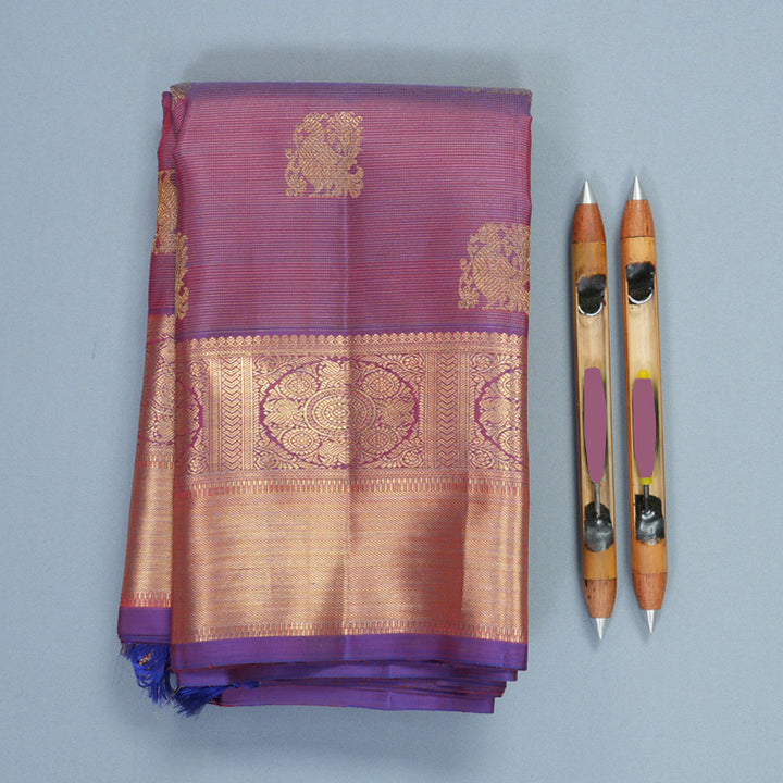 Hayagrivas Handloom Rustic Purple Kanjivaram Silk Saree SSBFL414J1-1-BF414-SBS