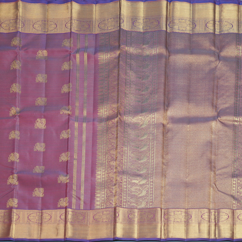 Hayagrivas Handloom Rustic Purple Kanjivaram Silk Saree SSBFL414J1-1-BF414-SBS