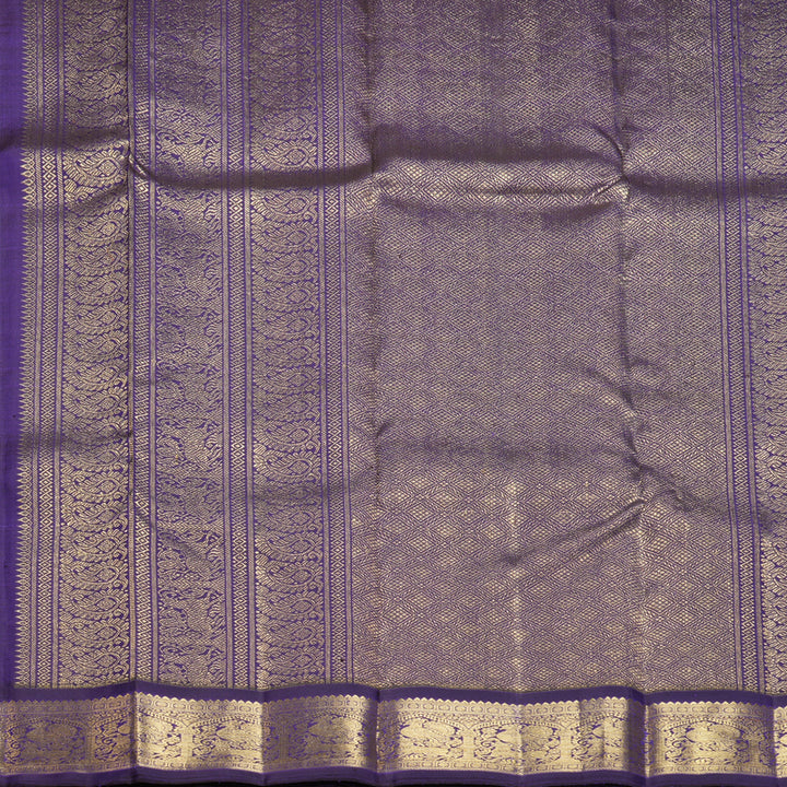 Hayagrivas Handloom Purplish-Blue Kanjivaram Silk Saree SSBFL421J1-1-BF421-SBS