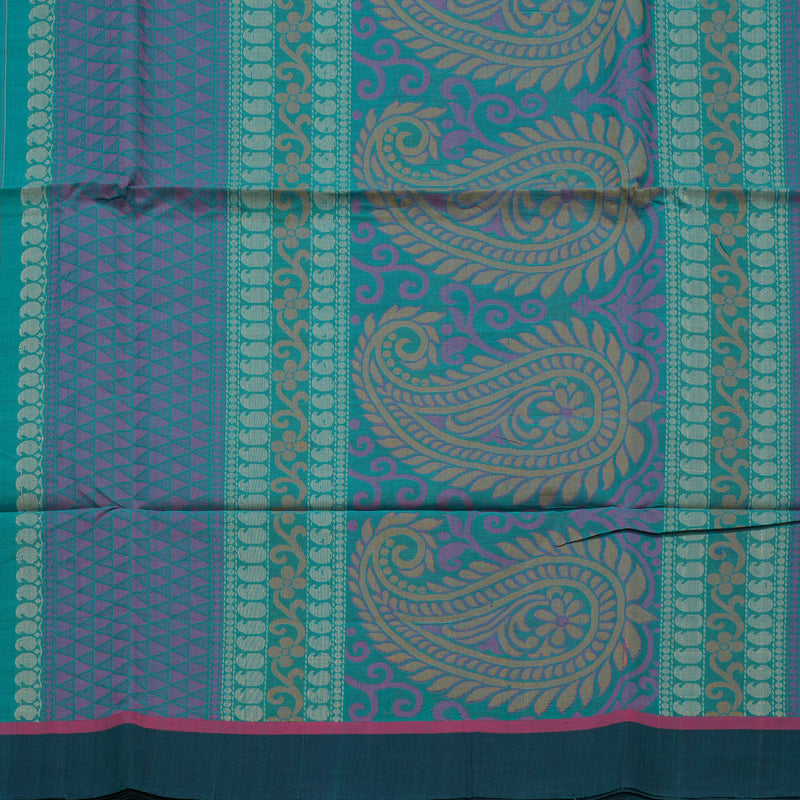 Hayagrivas Teal Handloom Kanchi Cotton Saree SSCBF103F11-1