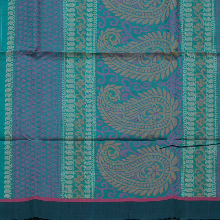 Hayagrivas Teal Handloom Kanchi Cotton Saree SSCBF103F11-1