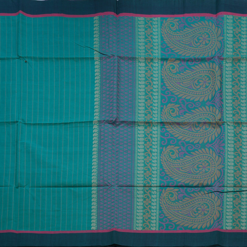 Hayagrivas Teal Handloom Kanchi Cotton Saree SSCBF103F11-1