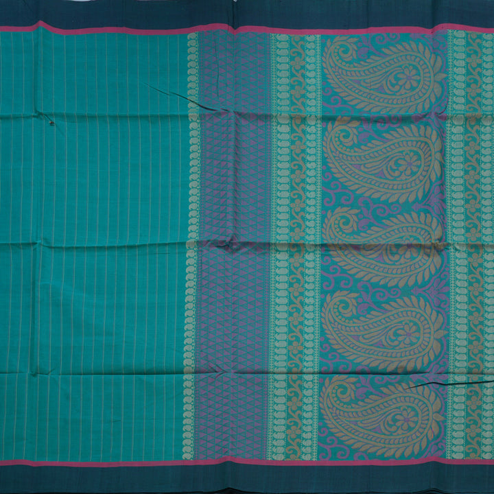 Hayagrivas Teal Handloom Kanchi Cotton Saree SSCBF103F11-1