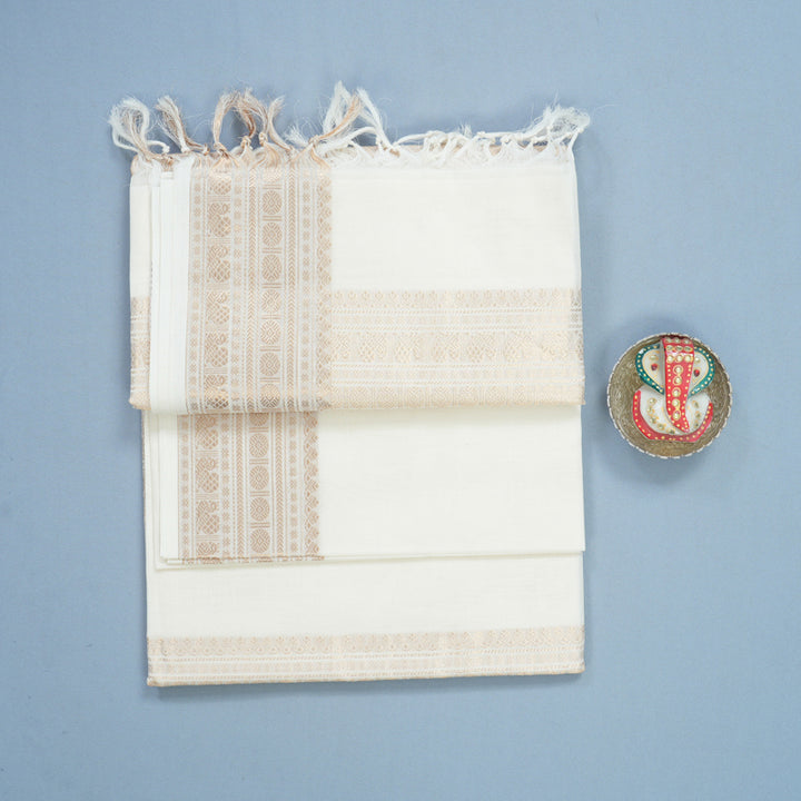 Hayagrivas White Handloom Kanchi Cotton Saree SSCBF103F5-3