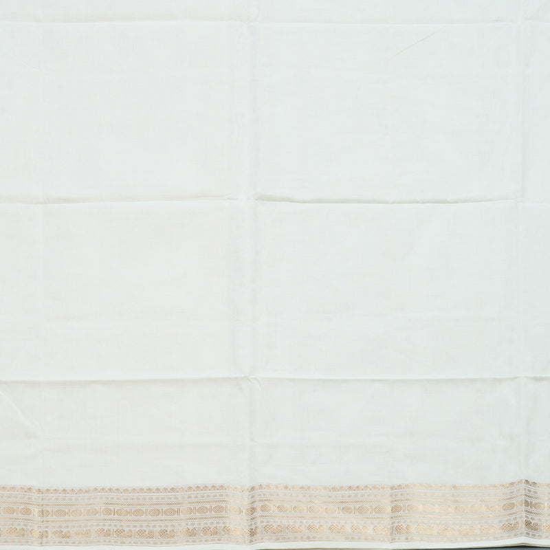 Hayagrivas White Handloom Kanchi Cotton Saree SSCBF103F5-3