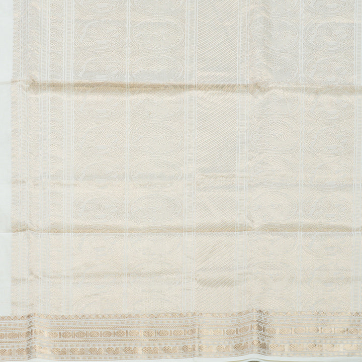 Hayagrivas White Handloom Kanchi Cotton Saree SSCBF103F5-3