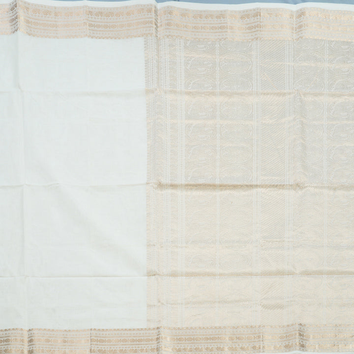 Hayagrivas White Handloom Kanchi Cotton Saree SSCBF103F5-3