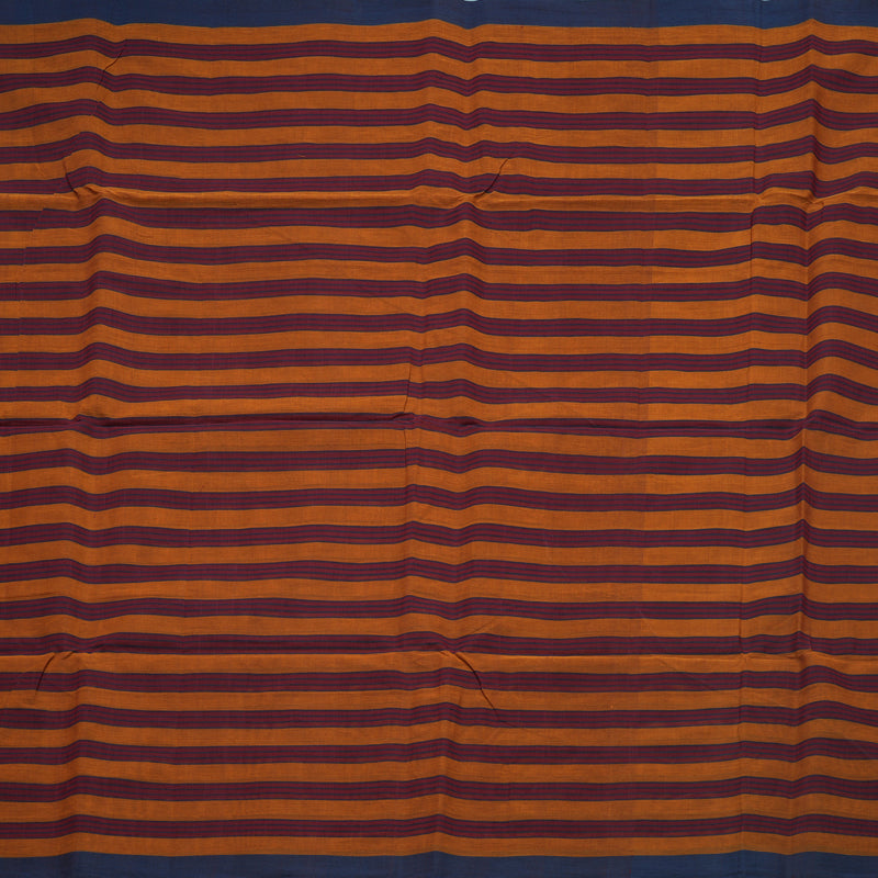 Hayagrivas Multicolour Stripes Handloom Kanchi Cotton Saree SSCBF104F14-1