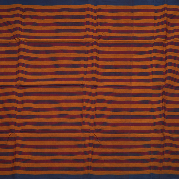 Hayagrivas Multicolour Stripes Handloom Kanchi Cotton Saree SSCBF104F14-1