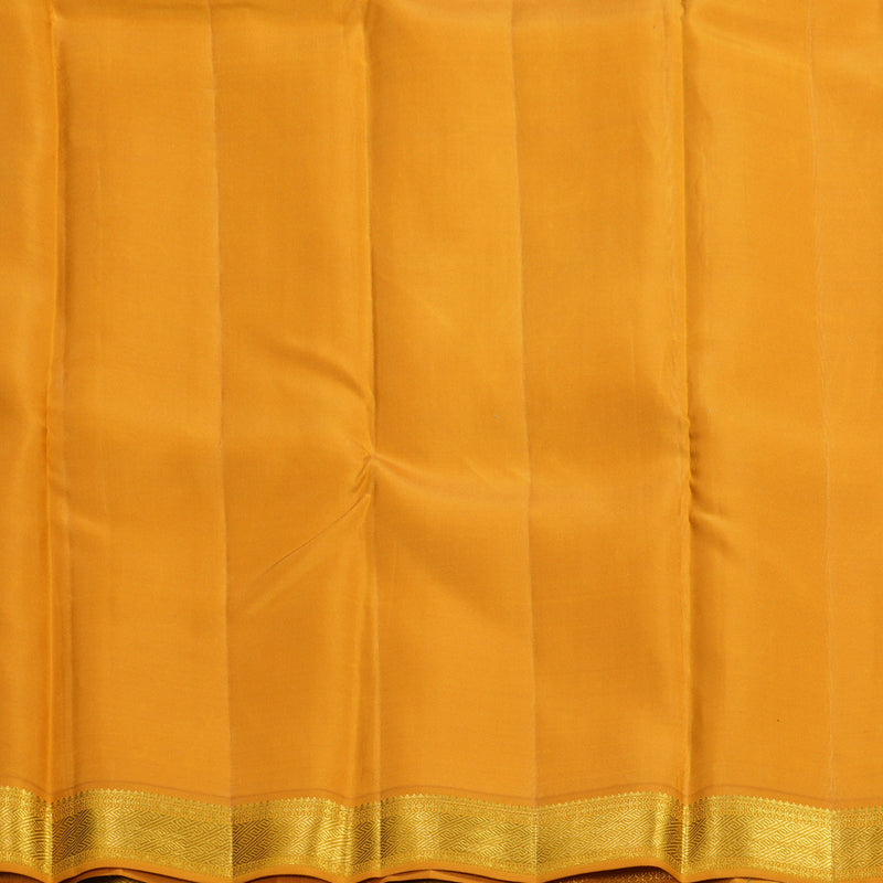 Hayagrivas Handloom MS Blue Kanjivaram Silk Saree with Tumeric Yellow Border SSCBF105G11-13