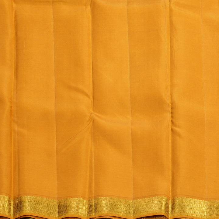 Hayagrivas Handloom MS Blue Kanjivaram Silk Saree with Tumeric Yellow Border SSCBF105G11-13