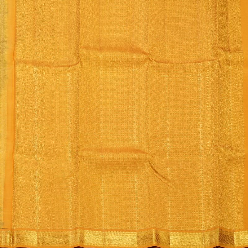 Hayagrivas Handloom MS Blue Kanjivaram Silk Saree with Tumeric Yellow Border SSCBF105G11-13