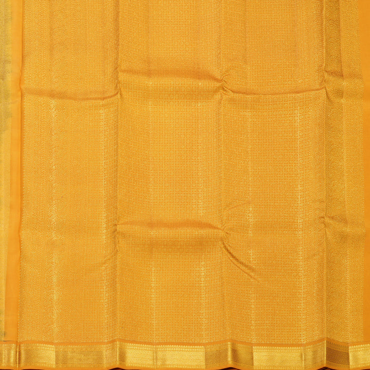 Hayagrivas Handloom MS Blue Kanjivaram Silk Saree with Tumeric Yellow Border SSCBF105G11-13
