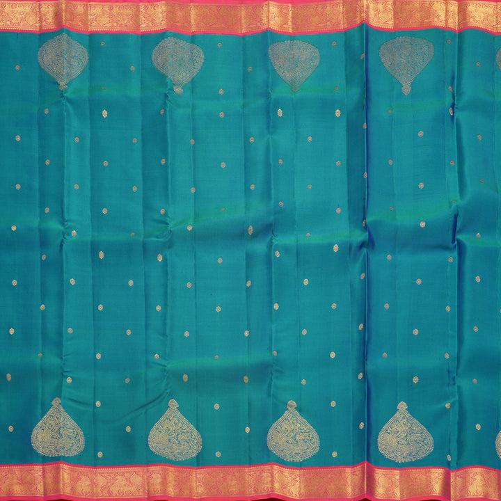 Hayagrivas Handloom Mayilkazhuthu Kanjivaram Silk Saree with Pink Border SSCBF105G11-17