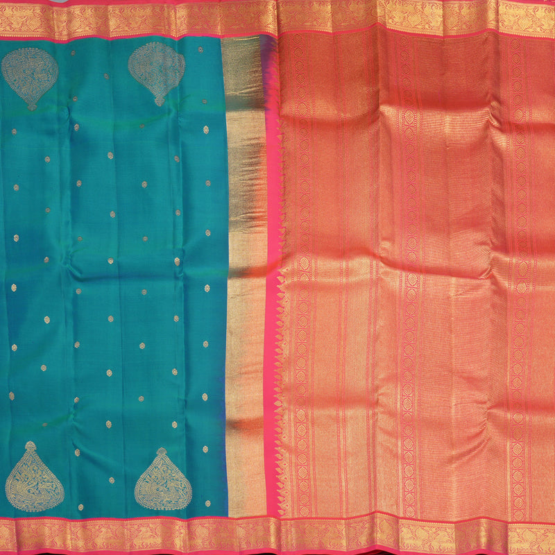 Hayagrivas Handloom Mayilkazhuthu Kanjivaram Silk Saree with Pink Border SSCBF105G11-17