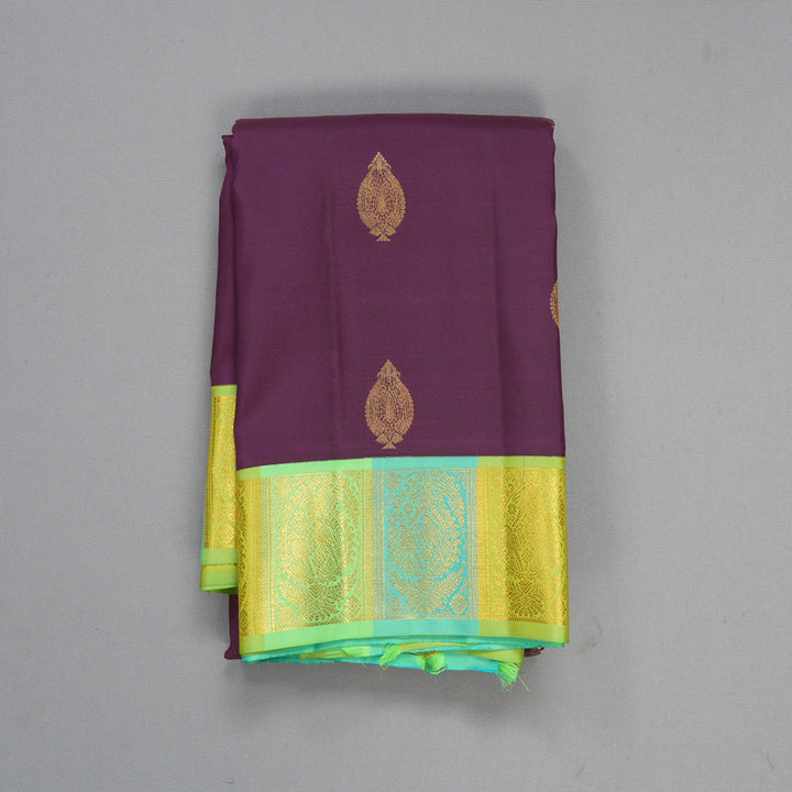 Hayagrivas Handloom Nagapazham Kanjivaram Silk Saree with Multicolour Border SSCBF105G11-19