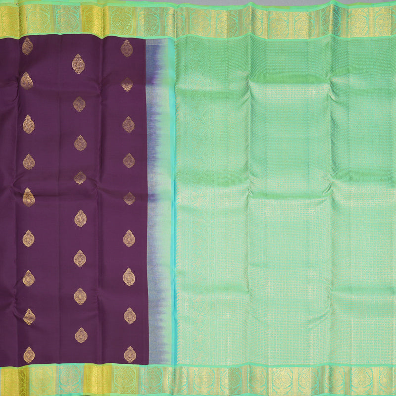 Hayagrivas Handloom Nagapazham Kanjivaram Silk Saree with Multicolour Border SSCBF105G11-19