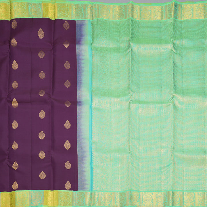 Hayagrivas Handloom Nagapazham Kanjivaram Silk Saree with Multicolour Border SSCBF105G11-19