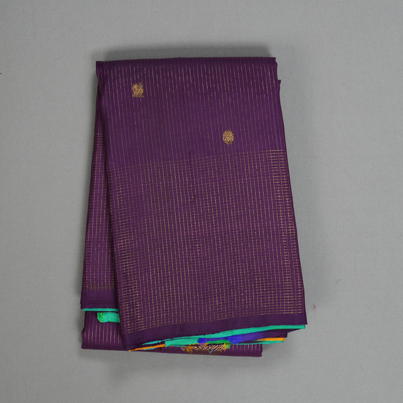 Hayagrivas Handloom Purple Kanjivaram Silk Saree SSCBF105G11-4