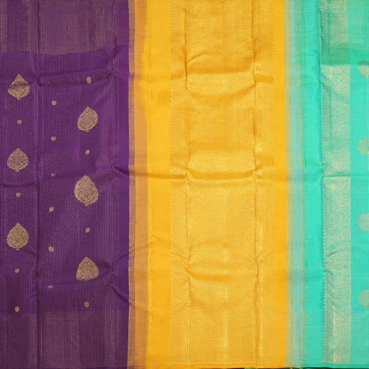 Hayagrivas Handloom Purple Kanjivaram Silk Saree SSCBF105G11-4