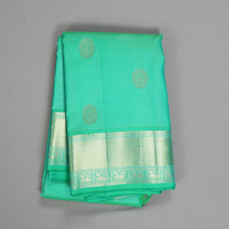 Hayagrivas Handloom Aqua Green Kanjivaram Silk Saree SSCBF105G12-1