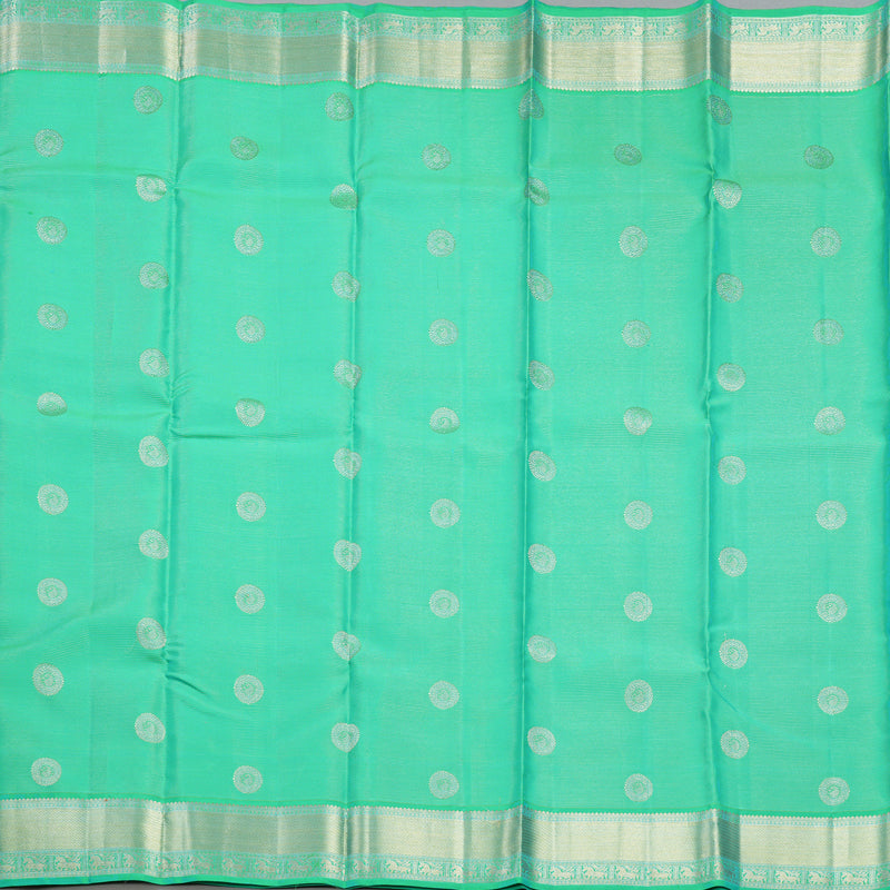 Hayagrivas Handloom Aqua Green Kanjivaram Silk Saree SSCBF105G12-1