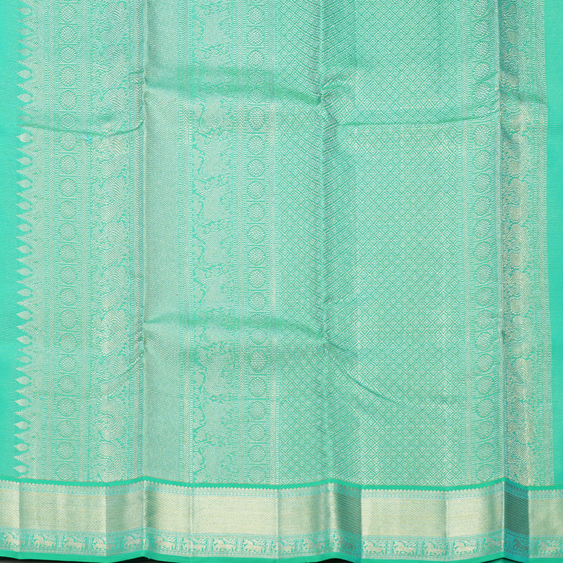 Hayagrivas Handloom Aqua Green Kanjivaram Silk Saree SSCBF105G12-1