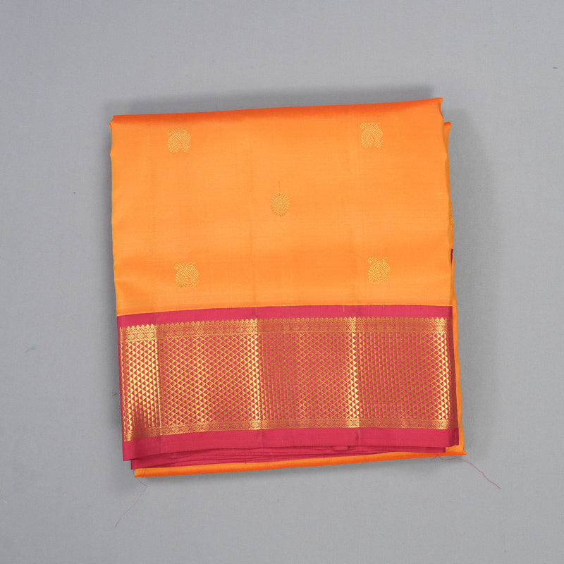 Hayagrivas Handloom Mambazham Orange Ten Yards Silk Saree SSCBF105G6-1