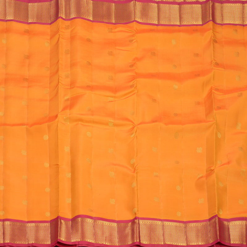 Hayagrivas Handloom Mambazham Orange Ten Yards Silk Saree SSCBF105G6-1