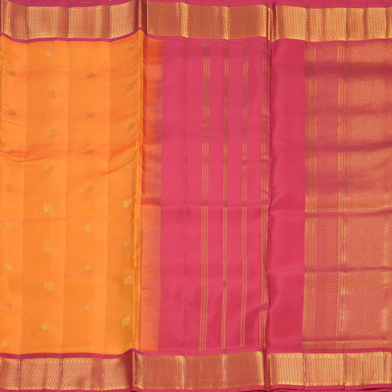 Hayagrivas Handloom Mambazham Orange Ten Yards Silk Saree SSCBF105G6-1