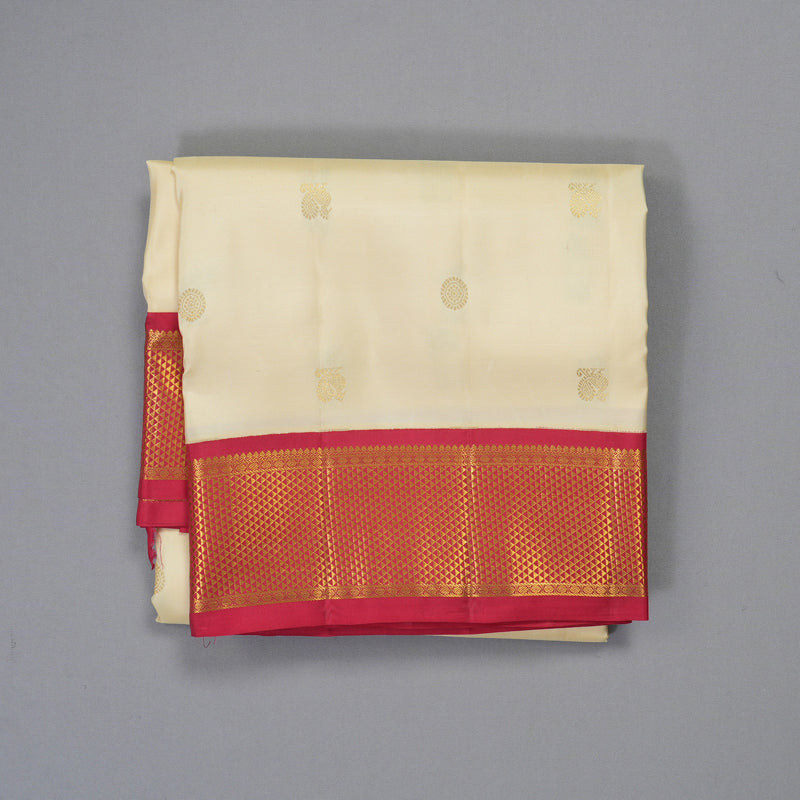 Hayagrivas Handloom Sandal Ten Yards Silk Saree SSCBF105G6-3