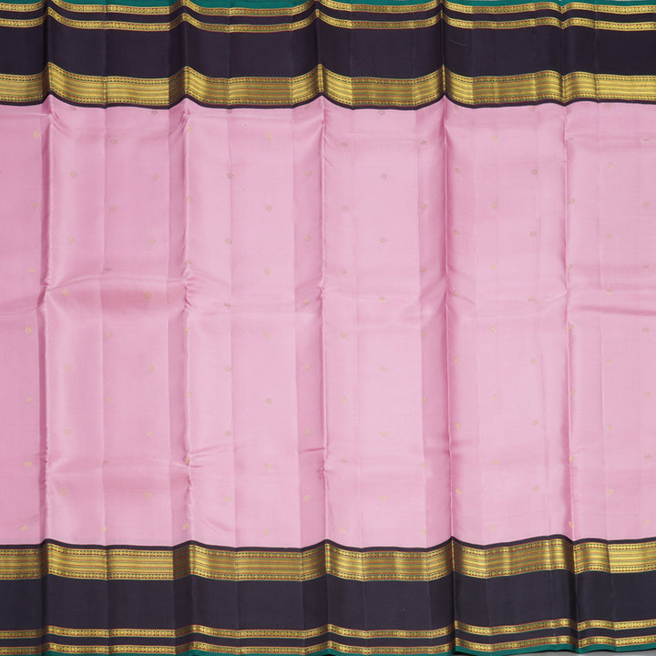 Hayagrivas Handloom Rose Pink Kanjivaram Silk Saree with Deep Nagapazham Border SSCBF108G1-1