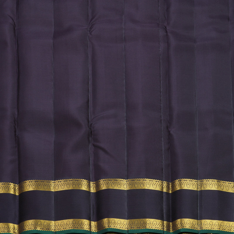 Hayagrivas Handloom Parrot Green Kanjivaram Silk Saree with Deep Nagapazham Border SSCBF108G1-10