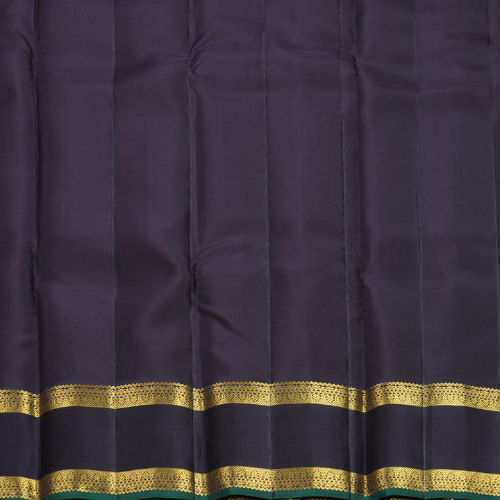 Hayagrivas Handloom Parrot Green Kanjivaram Silk Saree with Deep Nagapazham Border SSCBF108G1-10