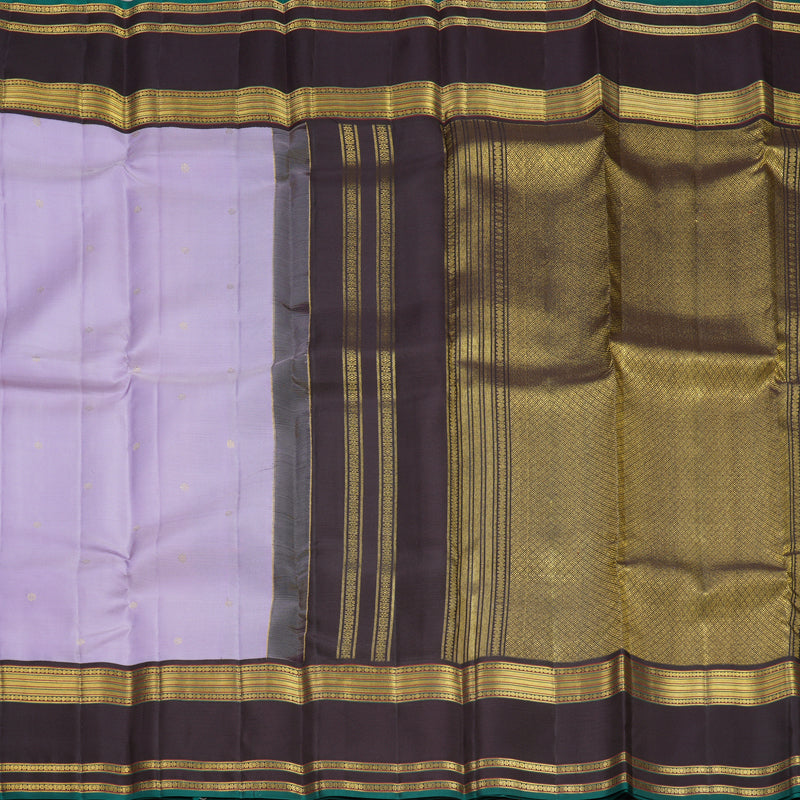 Hayagrivas Handloom Lilac Kanjivaram Silk Saree with Deep Nagapazham Border SSCBF108G1-2