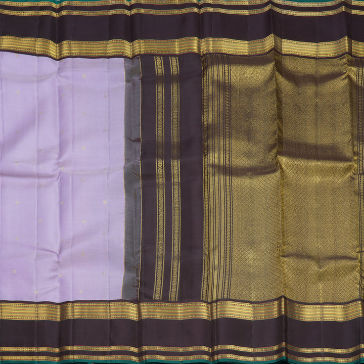 Hayagrivas Handloom Lilac Kanjivaram Silk Saree with Deep Nagapazham Border SSCBF108G1-2
