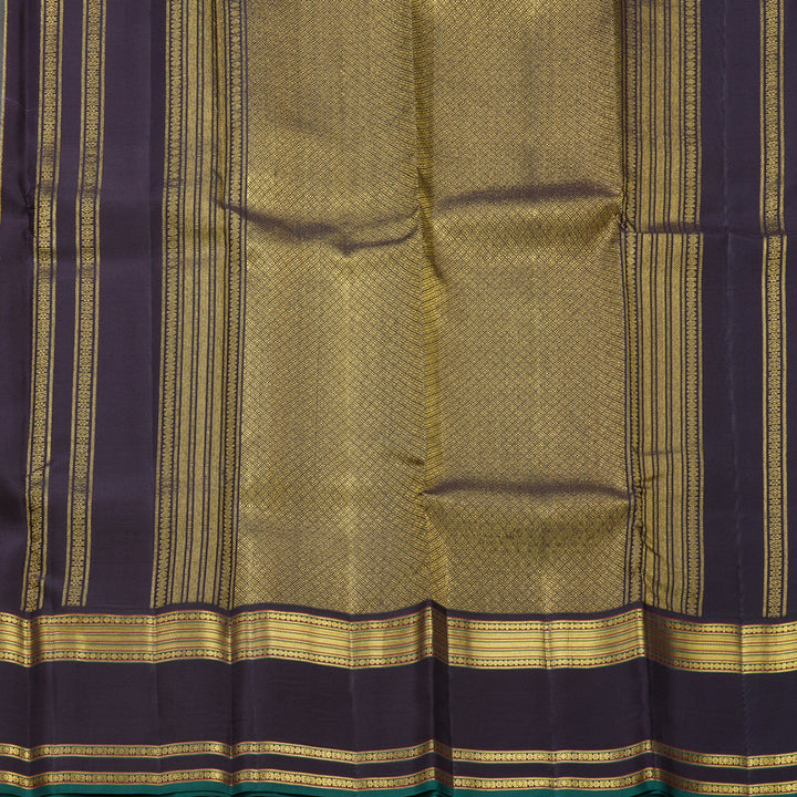 Hayagrivas Handloom Beige Kanjivaram Silk Saree with Deep Jamun Border SSCBF108G1-3