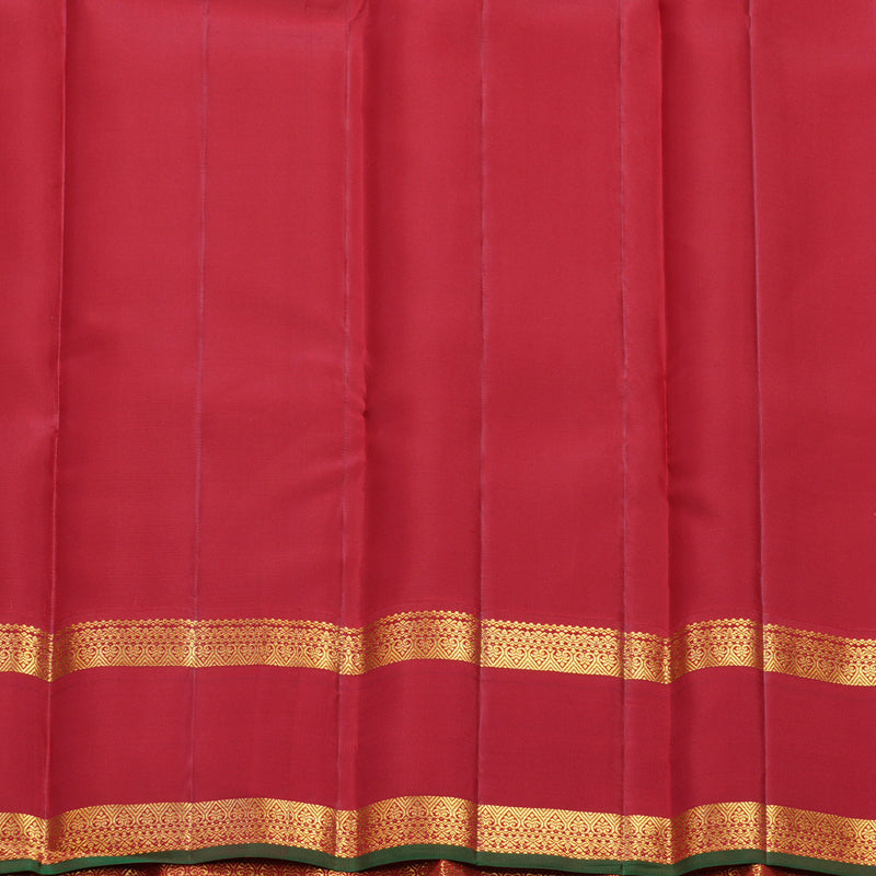 Hayagrivas Handloom Sandal Kanjivaram Silk Saree with Red Border SSCBF108G1-5
