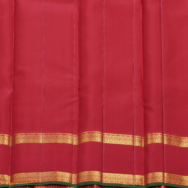 Hayagrivas Handloom Sandal Kanjivaram Silk Saree with Red Border SSCBF108G1-5