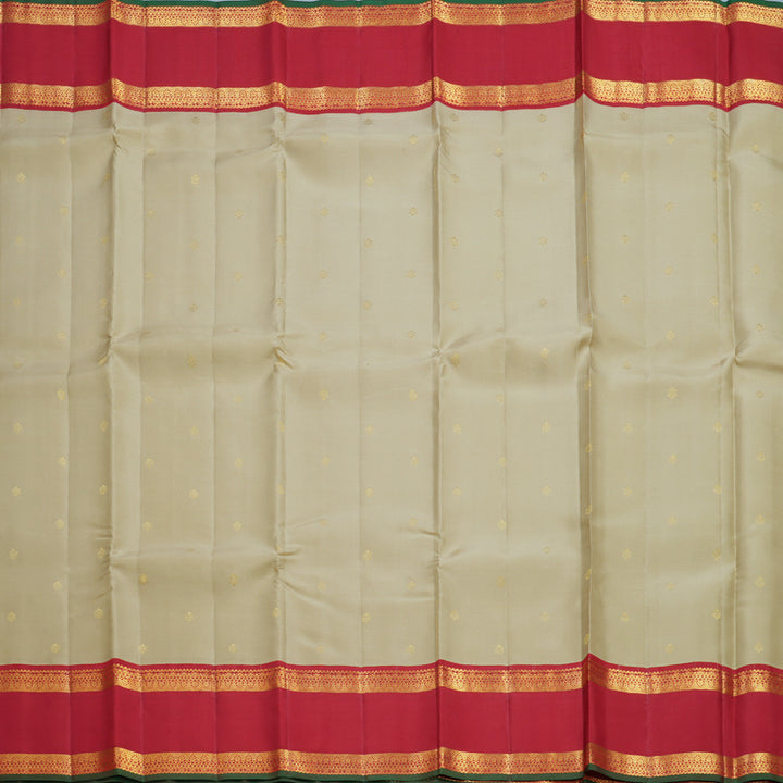 Hayagrivas Handloom Sandal Kanjivaram Silk Saree with Red Border SSCBF108G1-5