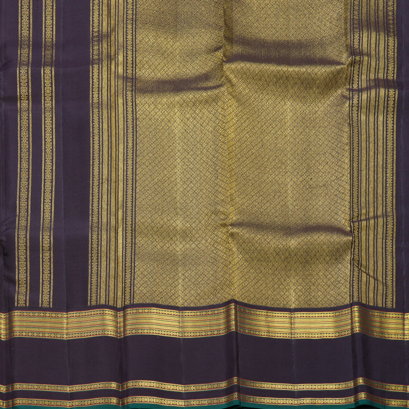 Hayagrivas Handloom Lavender Kanjivaram Silk Saree with Deep Jamun Border SSCBF108G1-6