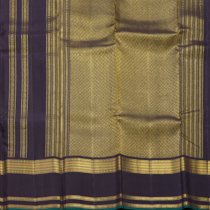 Hayagrivas Handloom Lavender Kanjivaram Silk Saree with Deep Jamun Border SSCBF108G1-6