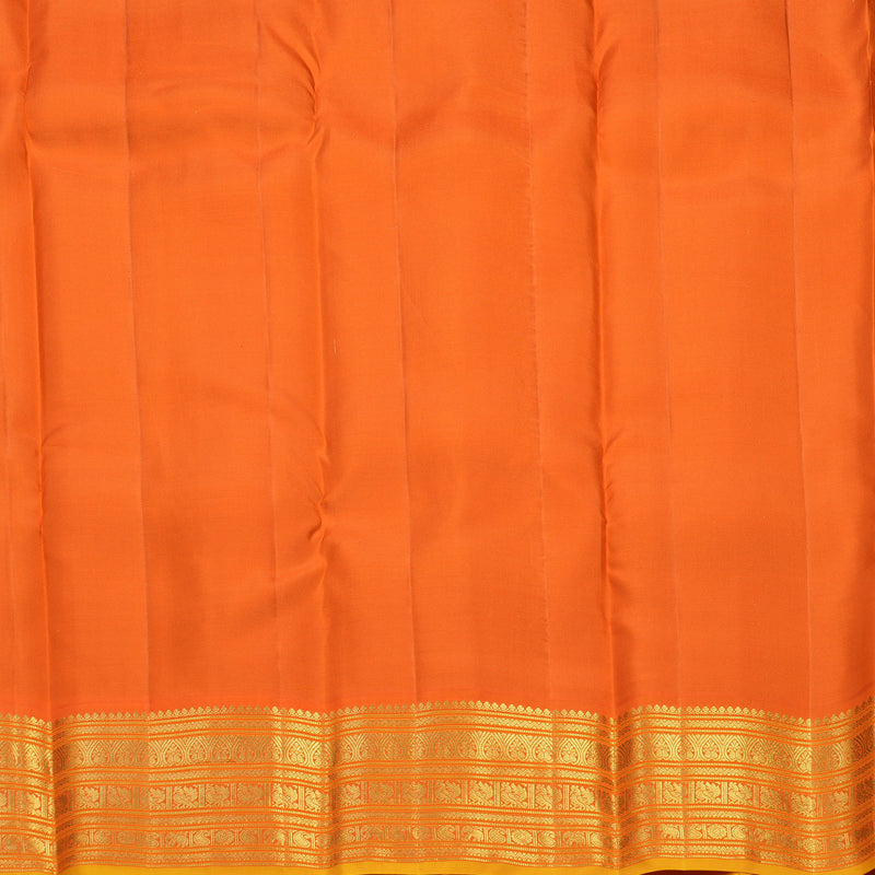 Hayagrivas Handloom Powder Blue Kanjivaram Silk Saree with Orange Border SSCBF108G12-5